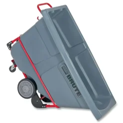 Rubbermaid Commercial BRUTE DURATILT Frame Tilt Truck, Heavy Duty, 0.5 cu yd, 1,400 lb Capacity, Rotomolded Resin/Leakproof Polyethylene, Gray