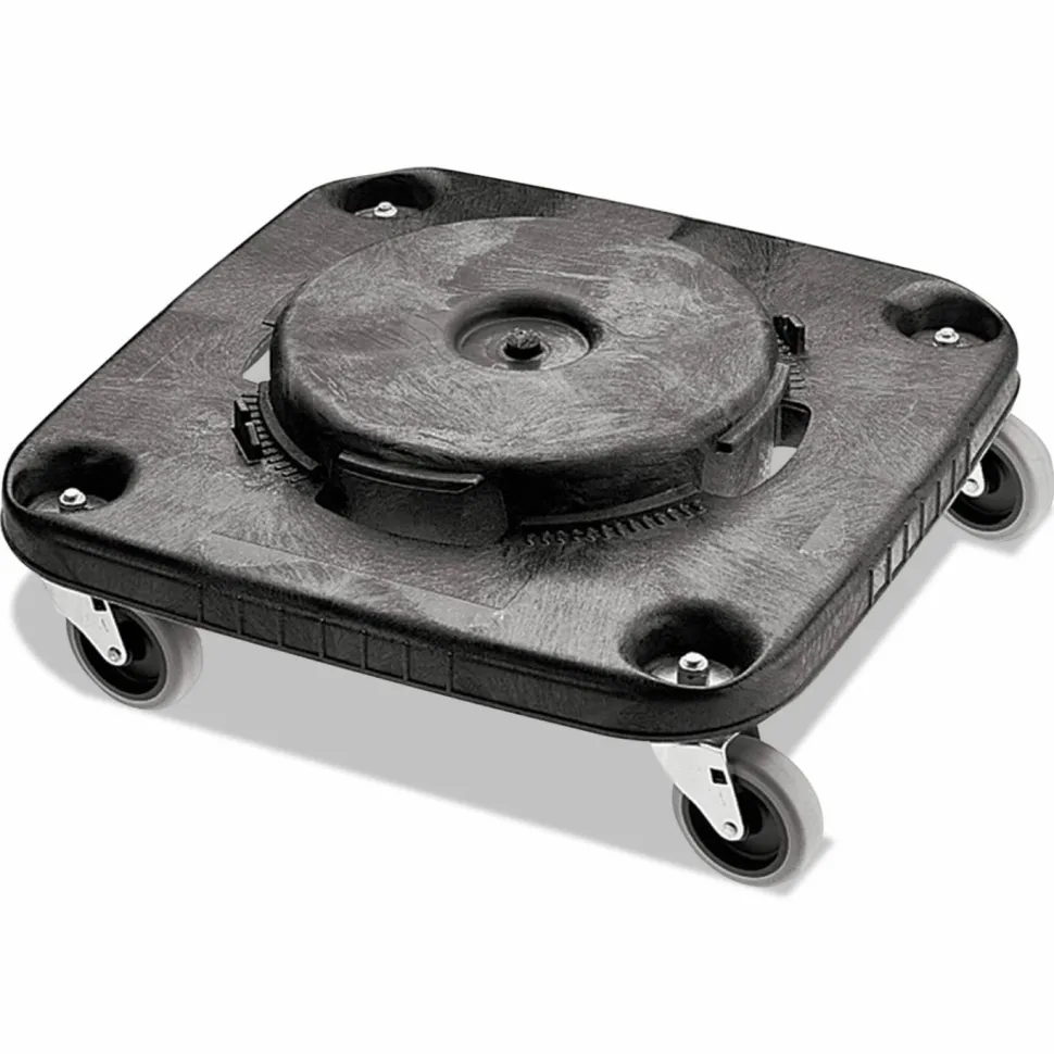 Rubbermaid Commercial Brute Container Square Dolly, 300 lb Capacity, 17.25 x 6.25, Black