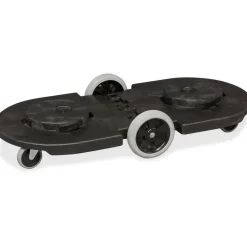 Rubbermaid Commercial BRUTE Tandem Dolly, Two-Container, 300 lb Capacity, 20.25w x 45d x 8h, Black