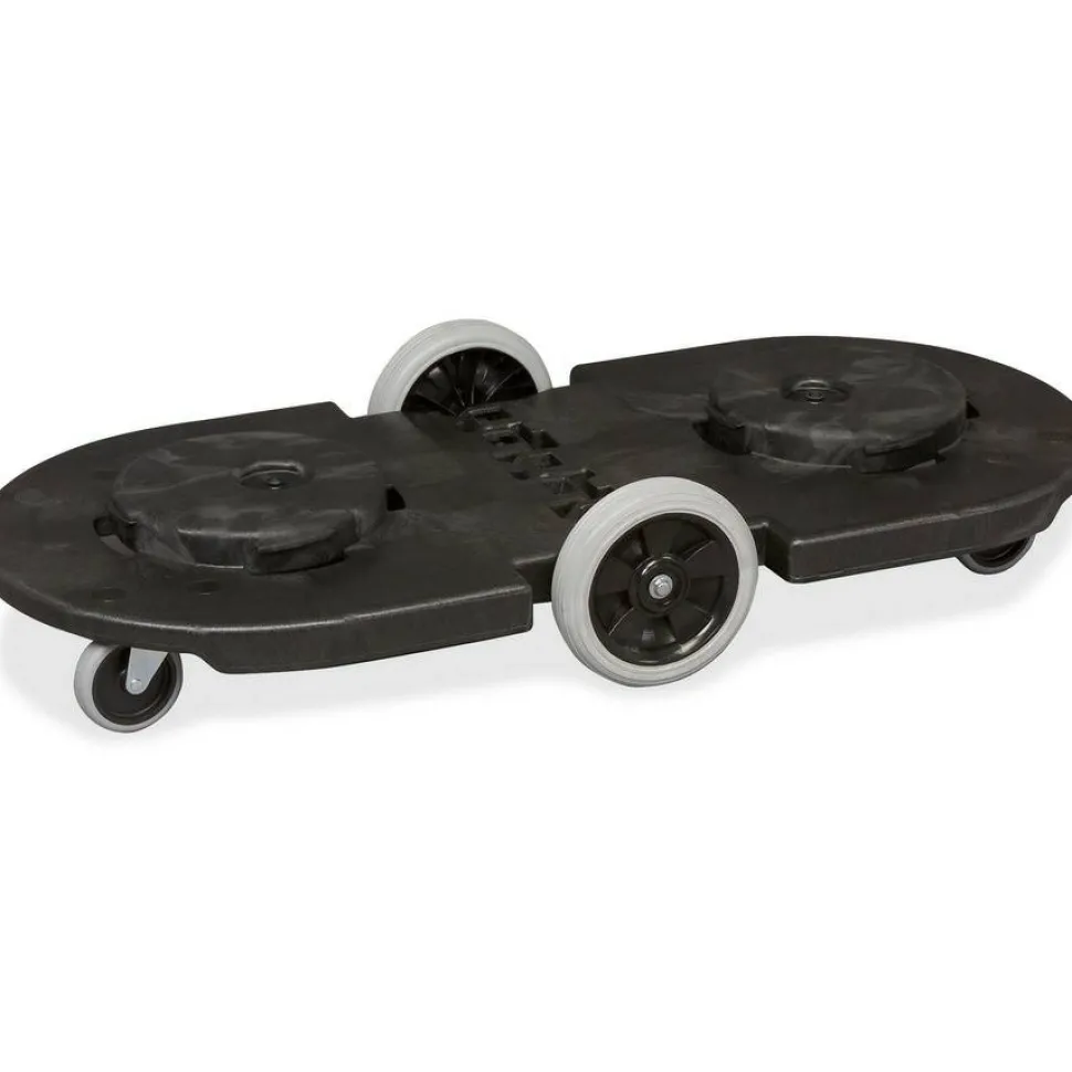 Rubbermaid Commercial BRUTE Tandem Dolly, Two-Container, 300 lb Capacity, 20.25w x 45d x 8h, Black