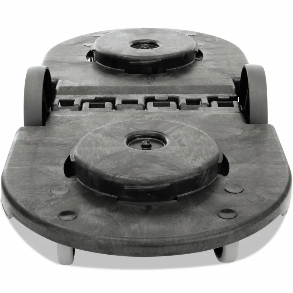 Rubbermaid Commercial BRUTE Tandem Dolly, Two-Container, 300 lb Capacity, 20.25w x 45d x 8h, Black