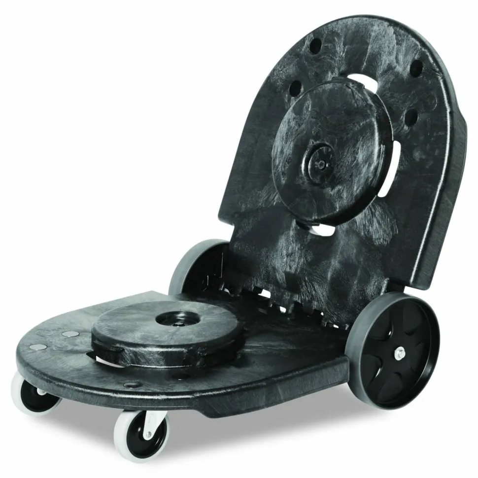 Rubbermaid Commercial BRUTE Tandem Dolly, Two-Container, 300 lb Capacity, 20.25w x 45d x 8h, Black