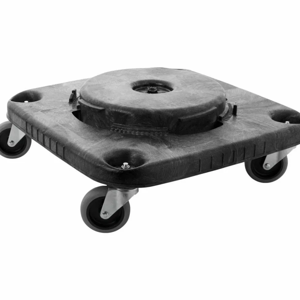 Rubbermaid Commercial Brute Square Container Dolly, 300 lb Capacity, Plastic, 17.25"W x 6.25"H, Black