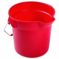 Rubbermaid Commercial BRUTE Round Utility Pail, 10 qt, Plastic, Red, 10.5