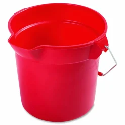 Rubbermaid Commercial BRUTE Round Utility Pail, 10 qt, Plastic, Red, 10.5