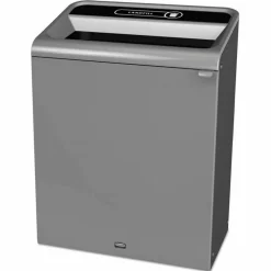 Rubbermaid Commercial Configure Indoor Recycling Waste Receptacle, 45 gal, Metal, Gray