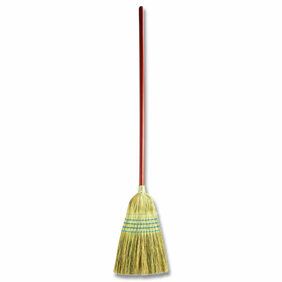 Rubbermaid Commercial Corn-Fill Broom, Corn Fiber Bristles, 38" Overall Length, Blue