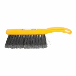 Rubbermaid Commercial Countertop Block Brush - 8" Synthetic Bristle - 12.5" Overall Length - Yellow, Silver - 1 Each