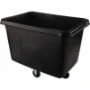 Rubbermaid Commercial Cube Truck, 105 gal, 500 lb Capacity, Plastic, Black