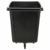Rubbermaid Commercial Cube Truck, 59 gal, 300 lb Capacity, Plastic, Black