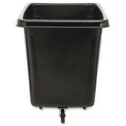 Rubbermaid Commercial Cube Truck, 59 gal, 300 lb Capacity, Plastic, Black