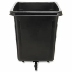 Rubbermaid Commercial Cube Truck, 12 cu ft, 400 lb Capacity, Medium-Density Polyethylene/Metal Frame, Black
