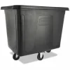 Rubbermaid Commercial Cube Truck, 119.7 gal, 500 lb Capacity, Plastic/Metal, Black