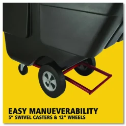 Rubbermaid Commercial 0.5 cu yd BRUTE Rotomolded Tilt Truck, 450 lb Capacity, Black