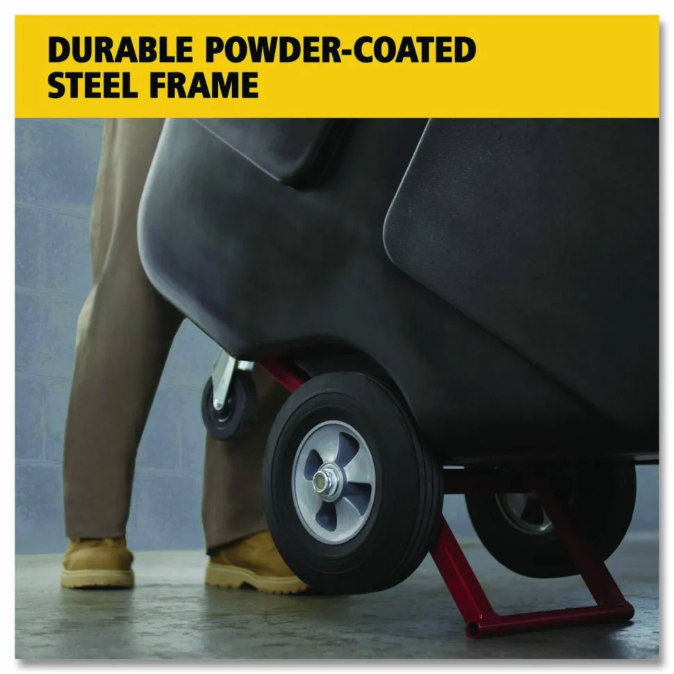 Rubbermaid Commercial 0.5 cu yd BRUTE Rotomolded Tilt Truck, 450 lb Capacity, Black