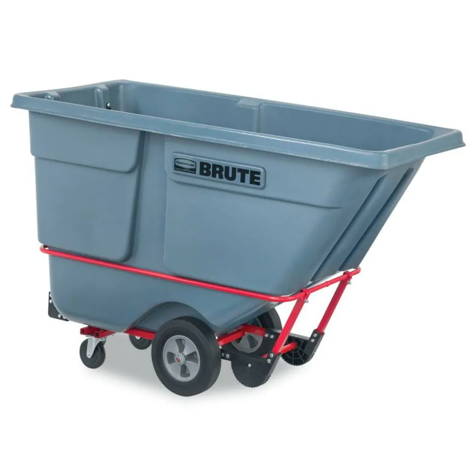Rubbermaid Commercial 1 cu yd BRUTE DURATILT Frame Tilt Truck, Standard Duty, 1,200 lb Capacity, Gray