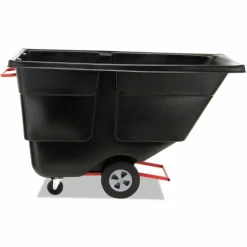 Rubbermaid Commercial 1 cu yd BRUTE Rotomolded Tilt Truck, 850 lb Capacity, Black