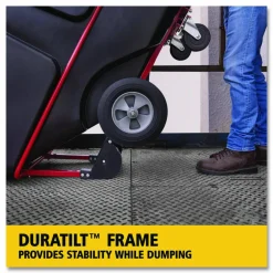 Rubbermaid Commercial 1 cu yd BRUTE Rotomolded Tilt Truck, 1,250 lb Capacity, Black