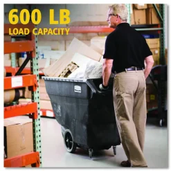 Rubbermaid Commercial 0.75 cu yd Structural Foam Tilt Truck, 600 lb Capacity, Black