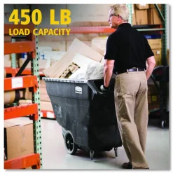 Rubbermaid Commercial 0.5 cu yd Structural Foam Tilt Truck, Utility Duty, 450 lb Capacity, Black