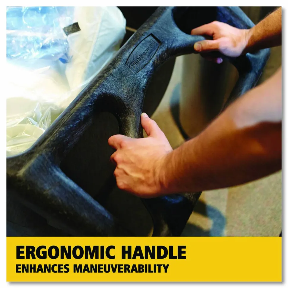 Rubbermaid Commercial 0.5 cu yd Structural Foam Tilt Truck, Utility Duty, 450 lb Capacity, Black