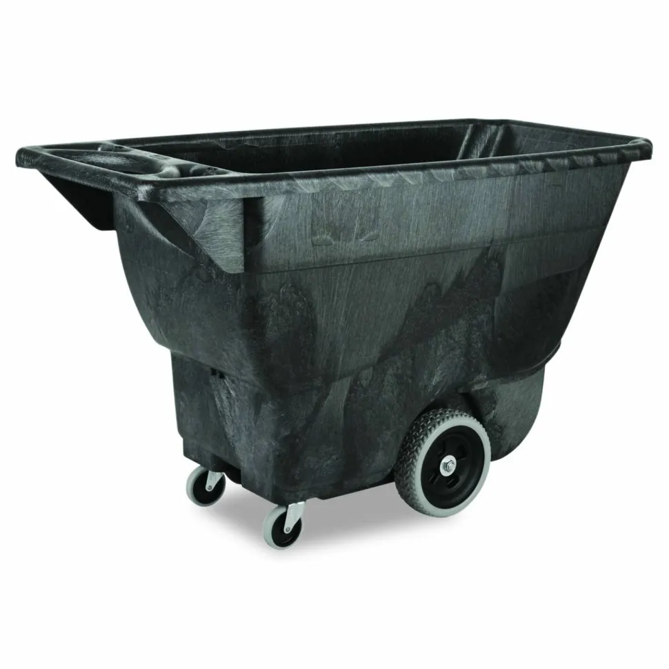 Rubbermaid Commercial 0.5 cu yd Structural Foam Tilt Truck, Utility Duty, 450 lb Capacity, Black