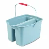 Rubbermaid Commercial Double Utility Pail, 19 qt, Plastic, Gray