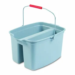 Rubbermaid Commercial Double Utility Pail, 19 qt, Plastic, Gray