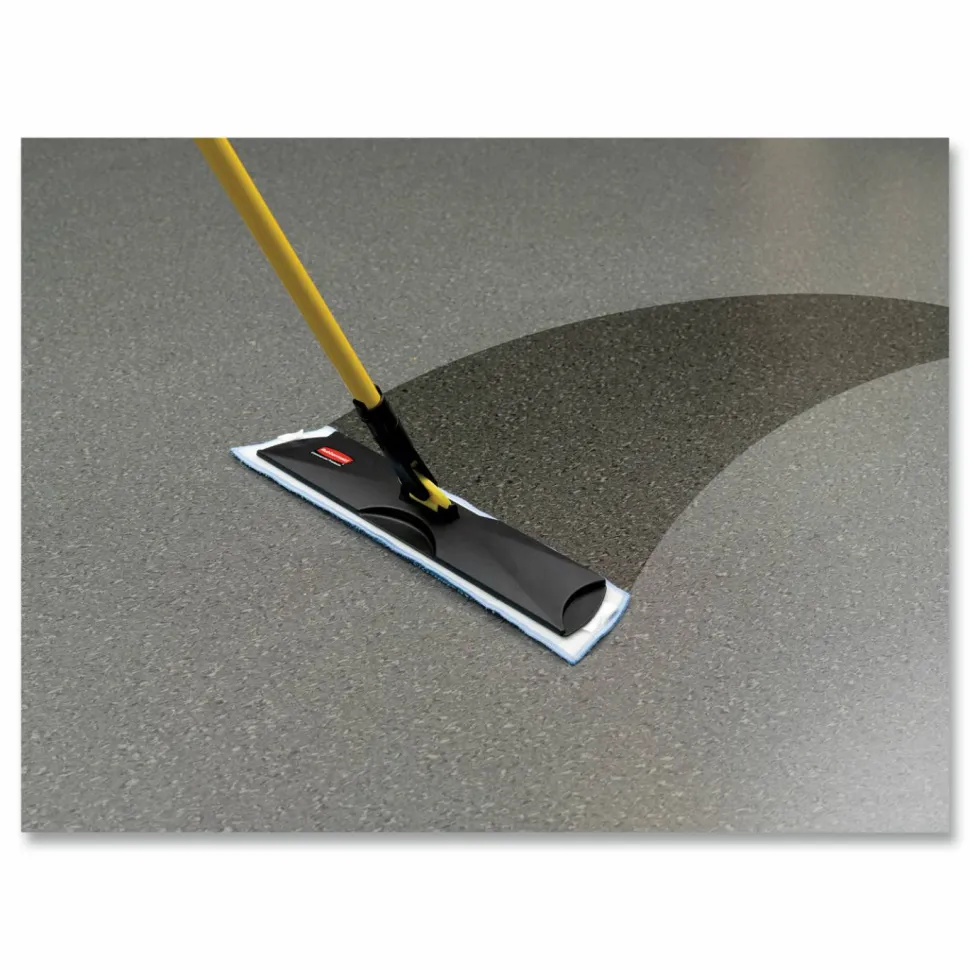 Rubbermaid Commercial Economy Wet Mopping Pad, Microfiber, 18", Blue, 12/Carton