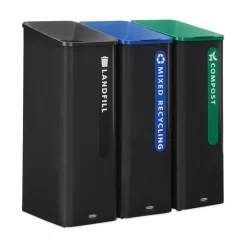Rubbermaid Commercial Elevate Decorative Waste Can - 15 gal Capacity - Durable, Powder Coated, Smooth - 31.5