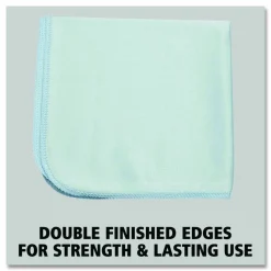 Rubbermaid Commercial Executive Series Hygen Cleaning Cloths, Glass Microfiber, 16 x 16, Blue, 12/Carton