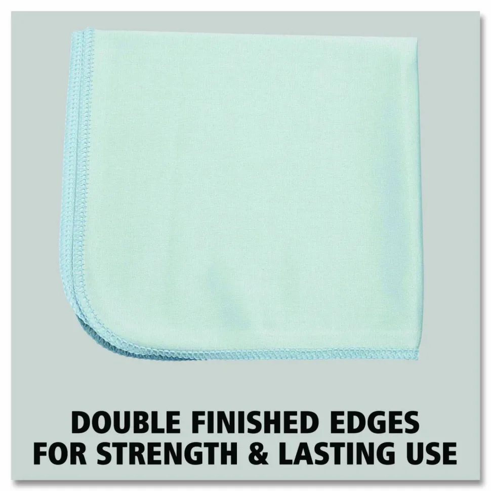 Rubbermaid Commercial Executive Series Hygen Cleaning Cloths, Glass Microfiber, 16 x 16, Blue, 12/Carton