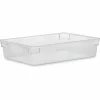 Rubbermaid Commercial Food/Tote Boxes, 8.5 gal, 26 x 18 x 6, Clear, Plastic