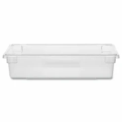 Rubbermaid Commercial Food/Tote Boxes, 8.5 gal, 26 x 18 x 6, Clear, Plastic
