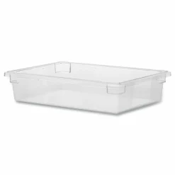 Rubbermaid Commercial Food/Tote Boxes, 8.5 gal, 26 x 18 x 6, Clear, Plastic