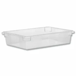 Rubbermaid Commercial Food/Tote Boxes, 8.5 gal, 26 x 18 x 6, Clear, Plastic