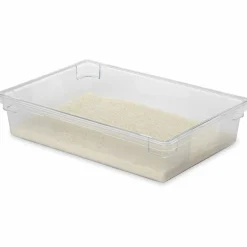 Rubbermaid Commercial Food/Tote Boxes, 8.5 gal, 26 x 18 x 6, Clear, Plastic