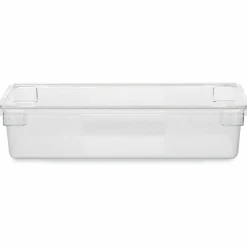 Rubbermaid Commercial Food/Tote Boxes, 8.5 gal, 26 x 18 x 6, Clear, Plastic