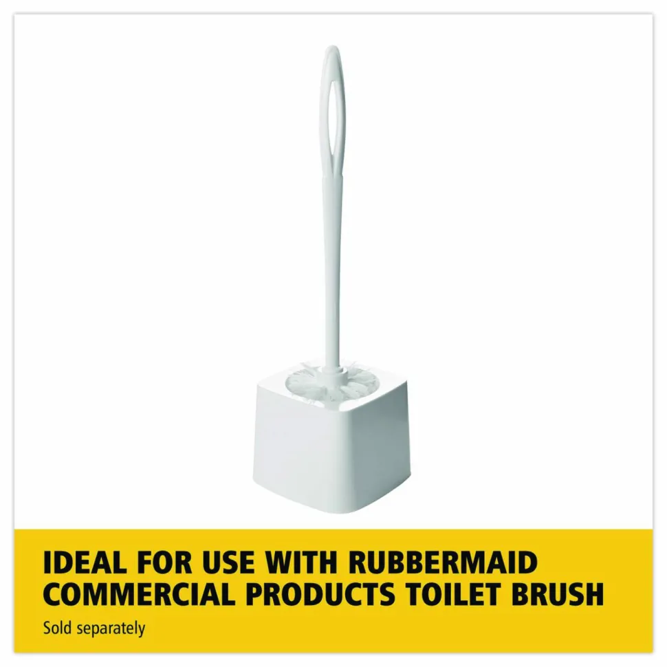 Rubbermaid Commercial-Grade Toilet Bowl Brush Holder, 5" Diameter, White