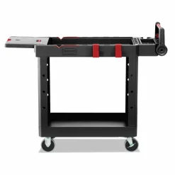 Rubbermaid Commercial Heavy Duty Adaptable Utility Cart, Plastic, 2 Shelves, 500 lb Capacity, 17.8