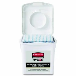 Rubbermaid Commercial HYGEN Disposable Microfiber Cloth Charging Tubs, 7-1/2