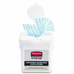 Rubbermaid Commercial HYGEN Disposable Microfiber Cloth Charging Tubs, 7-1/2
