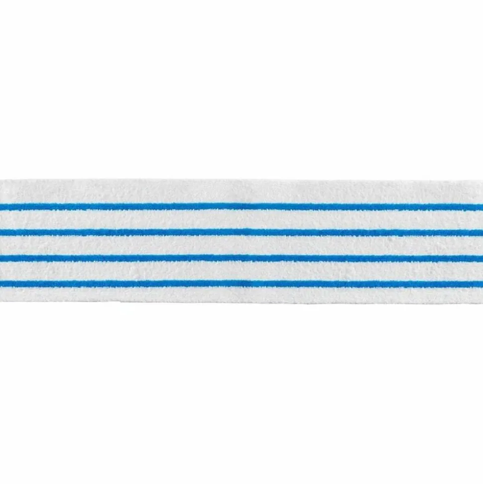 Rubbermaid Commercial HYGEN Disposable Microfiber Pad, 4.75 x 19, White/Blue Stripe, 50/Pack, 3 Packs/Carton