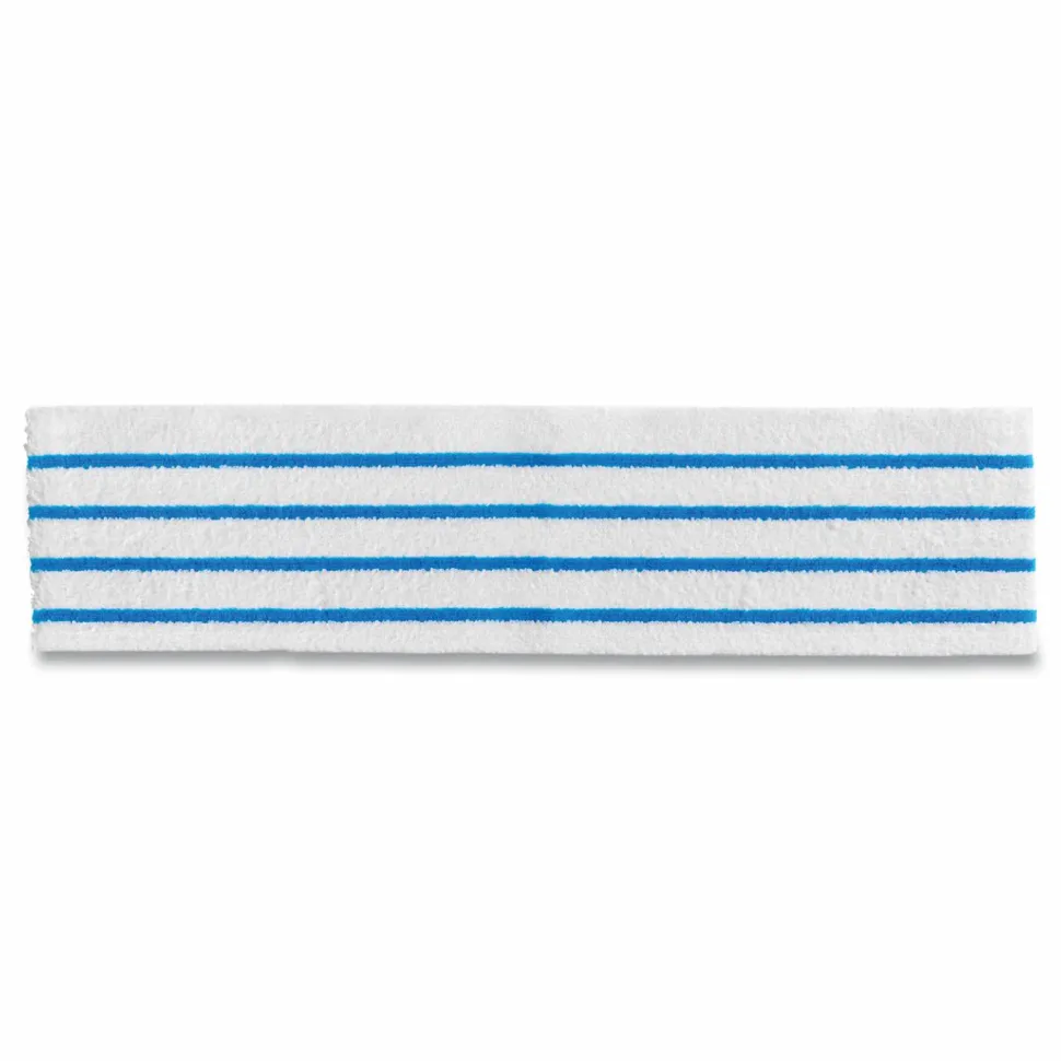 Rubbermaid Commercial HYGEN Disposable Microfiber Pad, 4.75 x 19, White/Blue Stripe, 50/Pack, 3 Packs/Carton