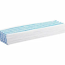 Rubbermaid Commercial HYGEN Disposable Microfiber Pad, 4.75 x 19, White/Blue Stripe, 50/Pack, 3 Packs/Carton