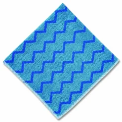 Rubbermaid Commercial HYGEN Microfiber Cleaning Cloths, 16 x 16, Blue, 12/Carton