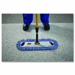 Rubbermaid Commercial HYGEN HYGEN Quick Connect Single-Sided Frame, Wet/Dry Mop 17.19 x 3, Aluminum, Yellow