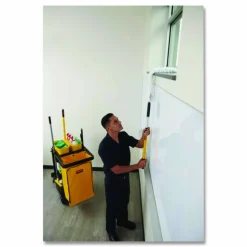 Rubbermaid Commercial HYGEN HYGEN Quick-Connect Extension Handle, 1.6 ft to 3.3 ft, Yellow/Black