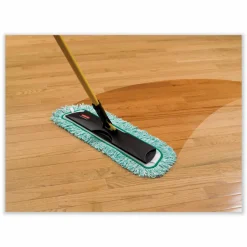 Rubbermaid Commercial HYGEN HYGEN Dust Mop Heads With Fringe, Green, 48