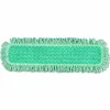 Rubbermaid Commercial HYGEN HYGEN Microfiber Fringed Dust Mop Pad, 24w x 9d, Green